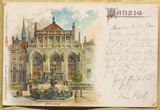 Vorschaubild Danzig: Artushof. Postkarte Verlag Th. Wendisch, Berlin, versendet 1898